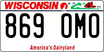 WI license plate 869OMO