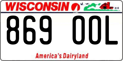 WI license plate 869OOL