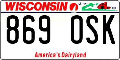 WI license plate 869OSK