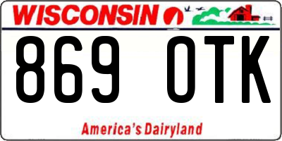 WI license plate 869OTK