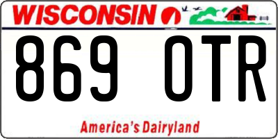 WI license plate 869OTR