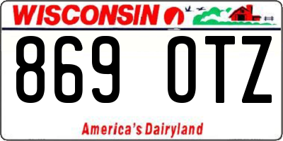 WI license plate 869OTZ