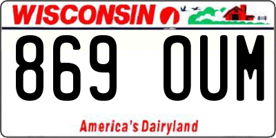 WI license plate 869OUM