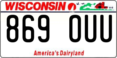 WI license plate 869OUU