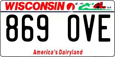 WI license plate 869OVE