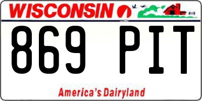 WI license plate 869PIT