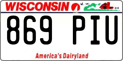 WI license plate 869PIU