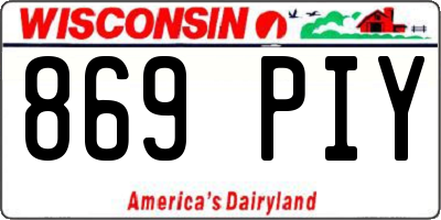 WI license plate 869PIY