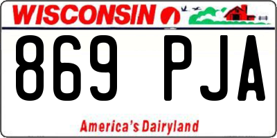 WI license plate 869PJA