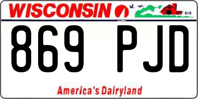 WI license plate 869PJD