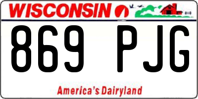 WI license plate 869PJG