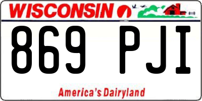 WI license plate 869PJI