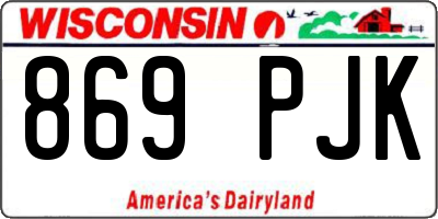 WI license plate 869PJK