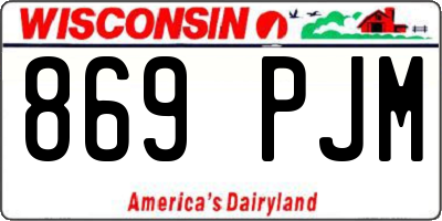 WI license plate 869PJM
