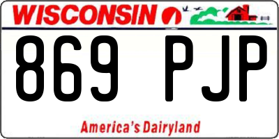 WI license plate 869PJP