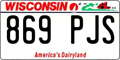 WI license plate 869PJS