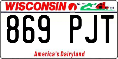 WI license plate 869PJT
