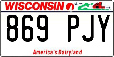 WI license plate 869PJY