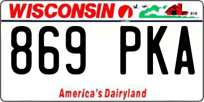 WI license plate 869PKA
