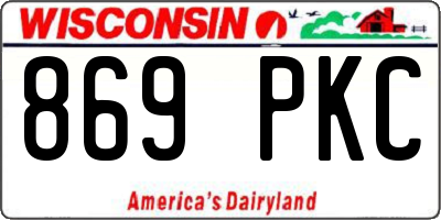 WI license plate 869PKC