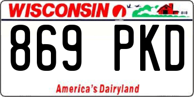 WI license plate 869PKD