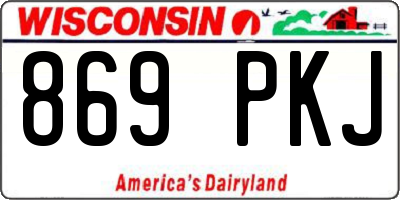 WI license plate 869PKJ