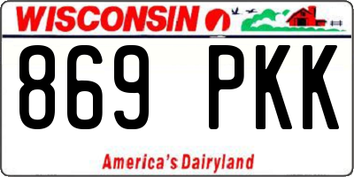 WI license plate 869PKK