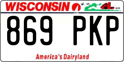 WI license plate 869PKP
