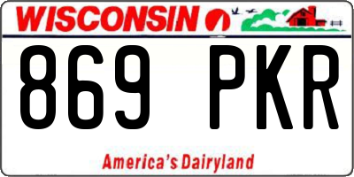 WI license plate 869PKR