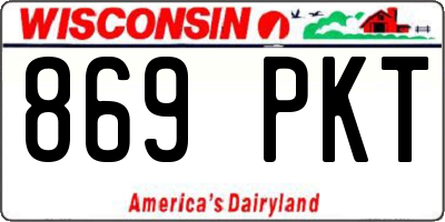 WI license plate 869PKT