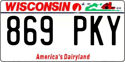 WI license plate 869PKY