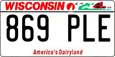 WI license plate 869PLE