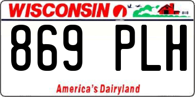 WI license plate 869PLH