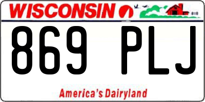 WI license plate 869PLJ