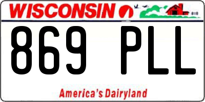 WI license plate 869PLL