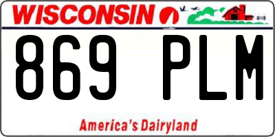 WI license plate 869PLM
