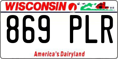 WI license plate 869PLR
