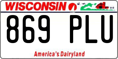 WI license plate 869PLU