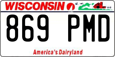 WI license plate 869PMD