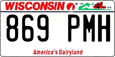 WI license plate 869PMH