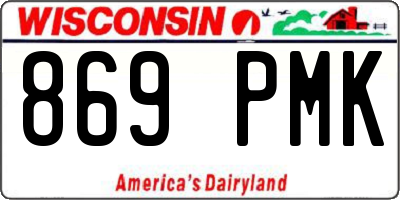 WI license plate 869PMK
