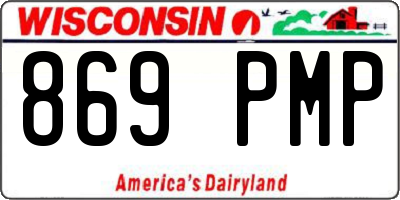 WI license plate 869PMP