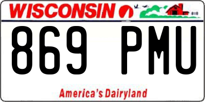 WI license plate 869PMU