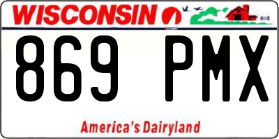 WI license plate 869PMX