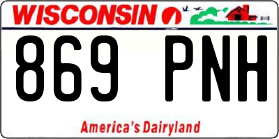 WI license plate 869PNH