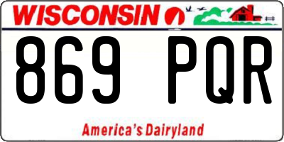 WI license plate 869PQR