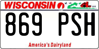 WI license plate 869PSH