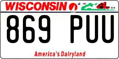 WI license plate 869PUU
