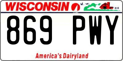 WI license plate 869PWY