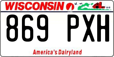 WI license plate 869PXH